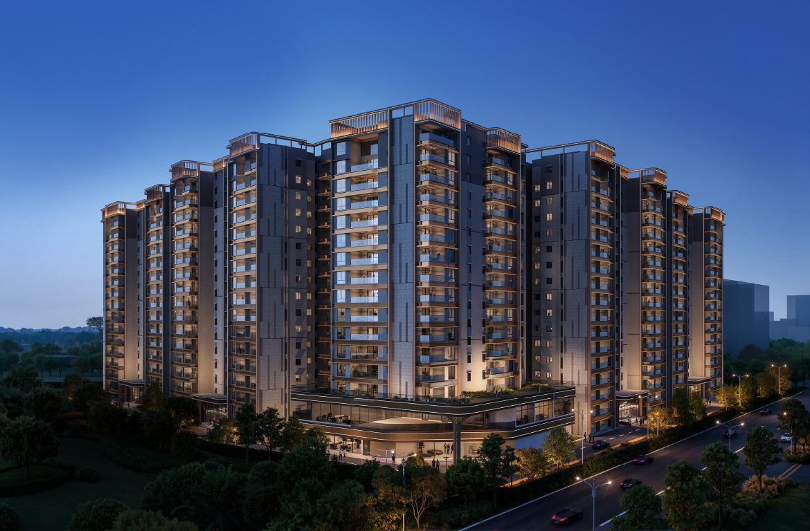 Century Astoria, the five towers at dusk